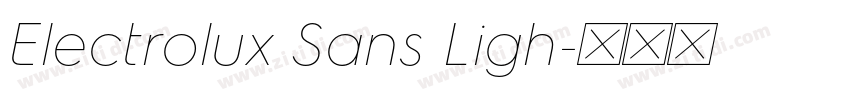 Electrolux Sans Ligh字体转换